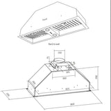 Schweigen 90cm Non-Silent 1080m3/hr Black Undermount Rangehood SWU-9B