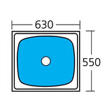 Oliveri 70cm Cabinet 70L Laundry Tub Inset Sink TI70