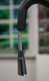 Abey Tink D Black Kitchen Pull Out Mixer Tap TINKDB