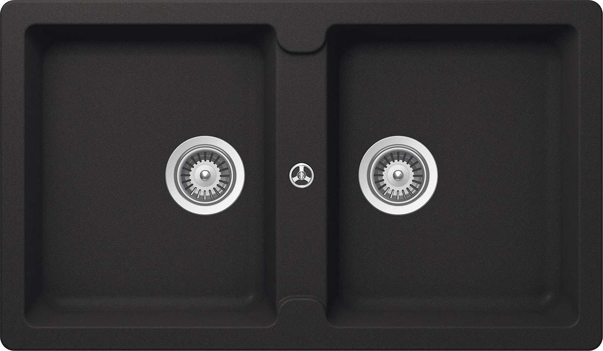 Abey Schock Typos Onyx N200 Double Bowl Inset Granite Sink TN200B