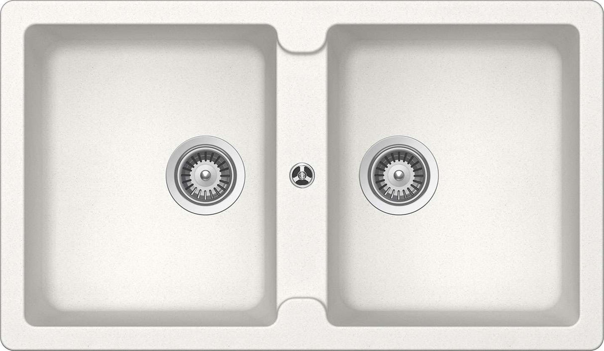 Abey Schock Typos Alpina N200 Double Bowl Inset Granite Sink TN200W