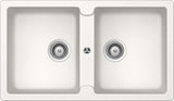 Abey Schock Typos Alpina N200 Double Bowl Inset Granite Sink TN200W