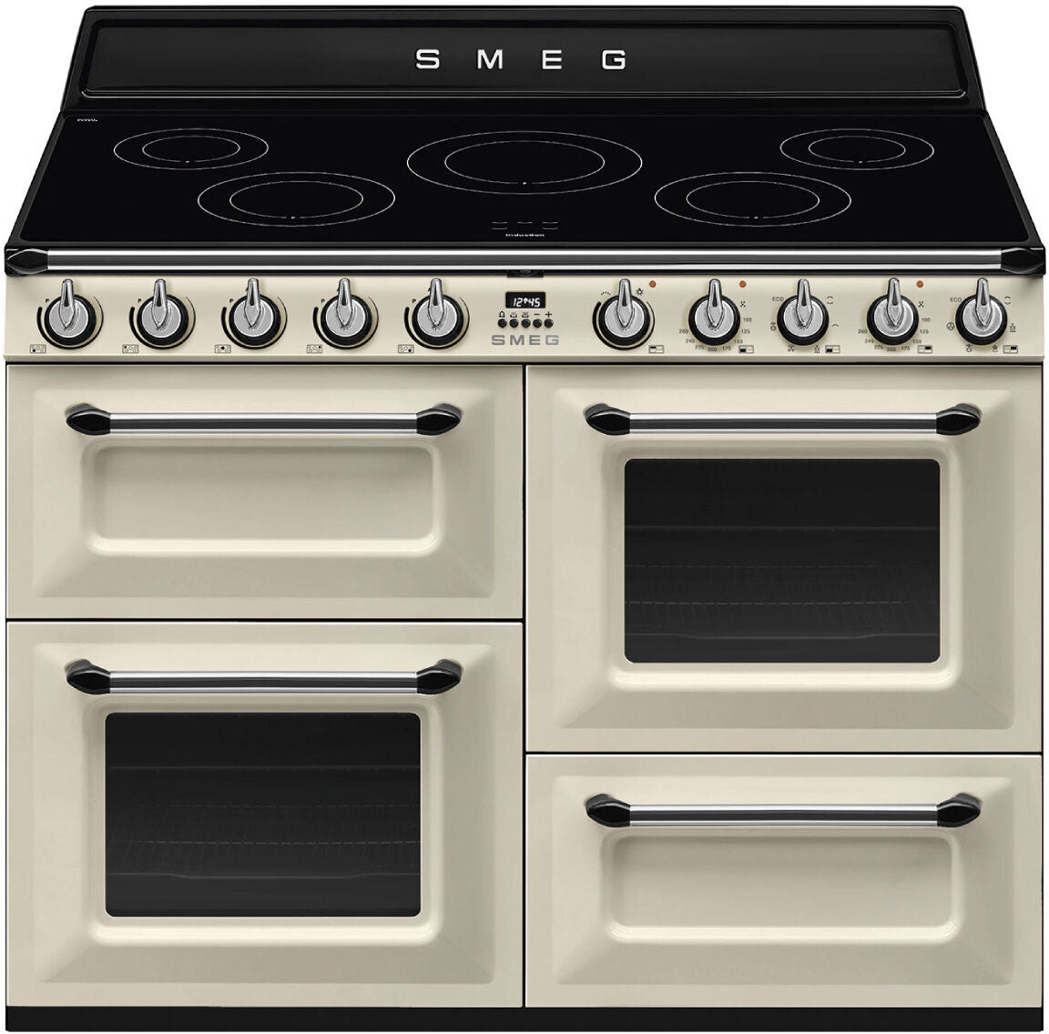 Smeg 110cm Victoria Freestanding Oven/Stove with Induction Hob Cream TR4110IP2