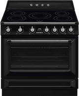 Smeg 90cm Victoria Freestanding Oven/Stove with Induction Hob Black TR90IMBL