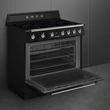 Smeg 90cm Victoria Freestanding Oven/Stove with Induction Hob Black TR90IMBL