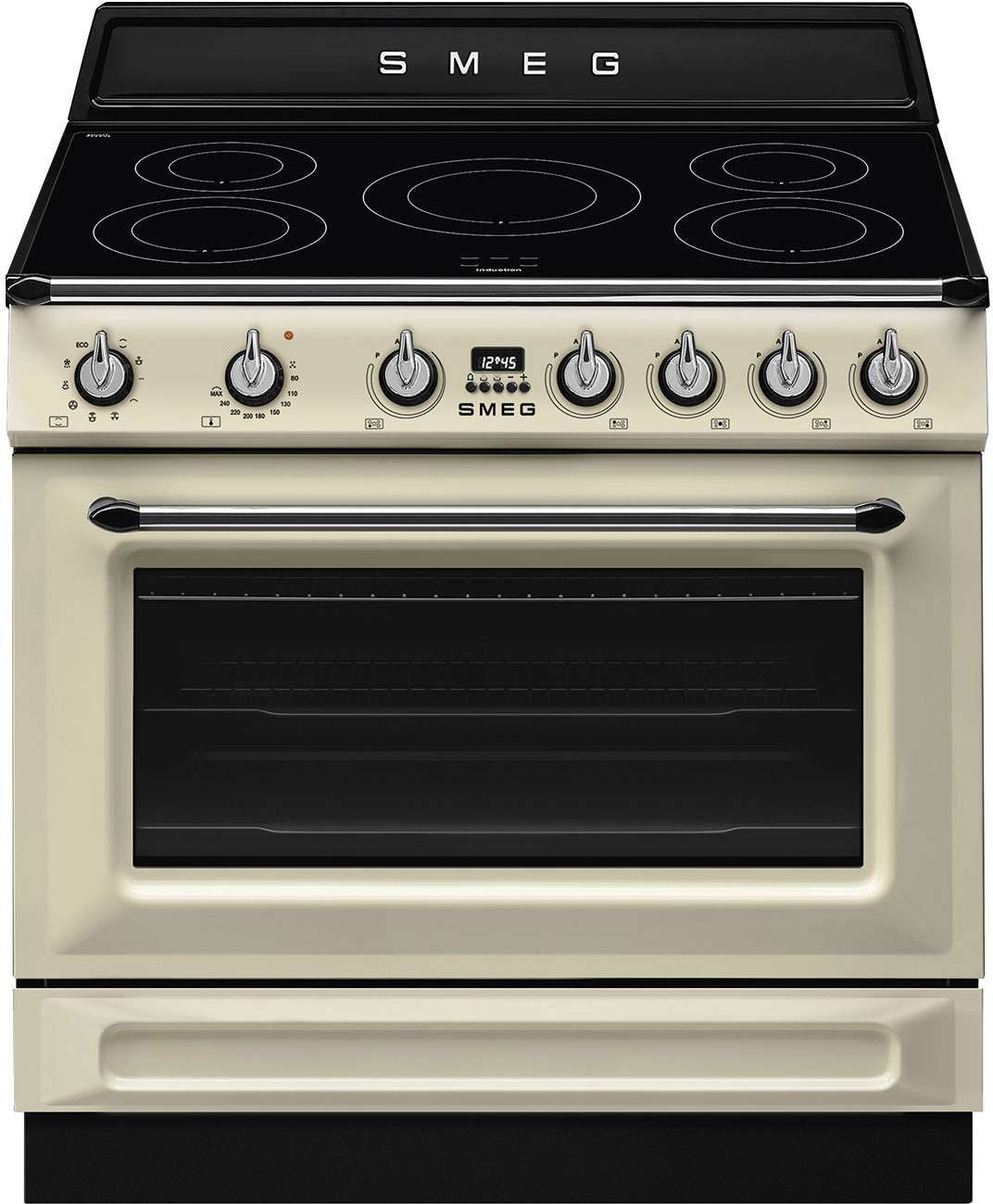 Smeg 90cm Victoria Freestanding Oven/Stove with Induction Hob Cream TR90IMP