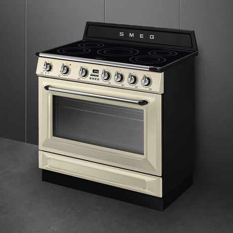Smeg 90cm Victoria Freestanding Oven/Stove with Induction Hob Cream TR90IMP