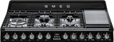 Smeg 110cm Victoria Black Dual Fuel Freestanding Oven/Stove Black TRA4110BL