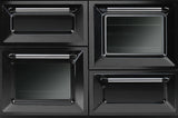 Smeg 110cm Victoria Black Dual Fuel Freestanding Oven/Stove Black TRA4110BL
