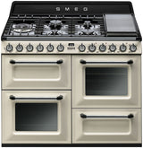 Smeg 110cm Victoria Cream Dual Fuel Freestanding Oven/Stove TRA4110P