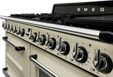 Smeg 110cm Victoria Cream Dual Fuel Freestanding Oven/Stove TRA4110P