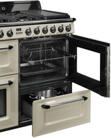 Smeg 110cm Victoria Cream Dual Fuel Freestanding Oven/Stove TRA4110P