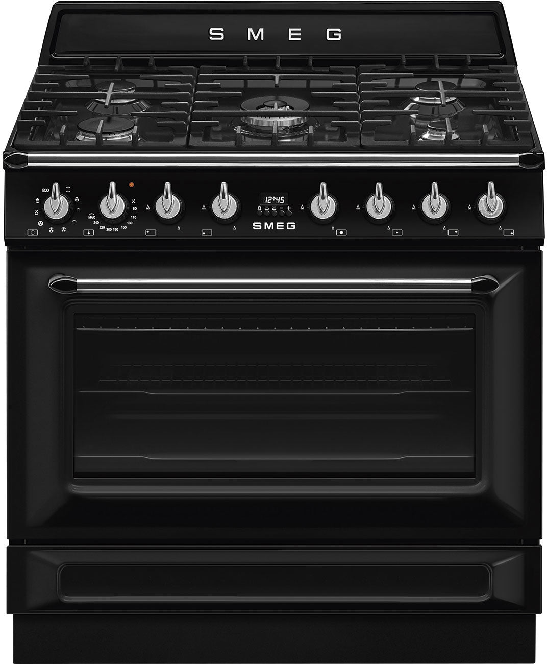Smeg 90cm Victoria Freestanding Gas Oven/Stove Black TRA90GMBL
