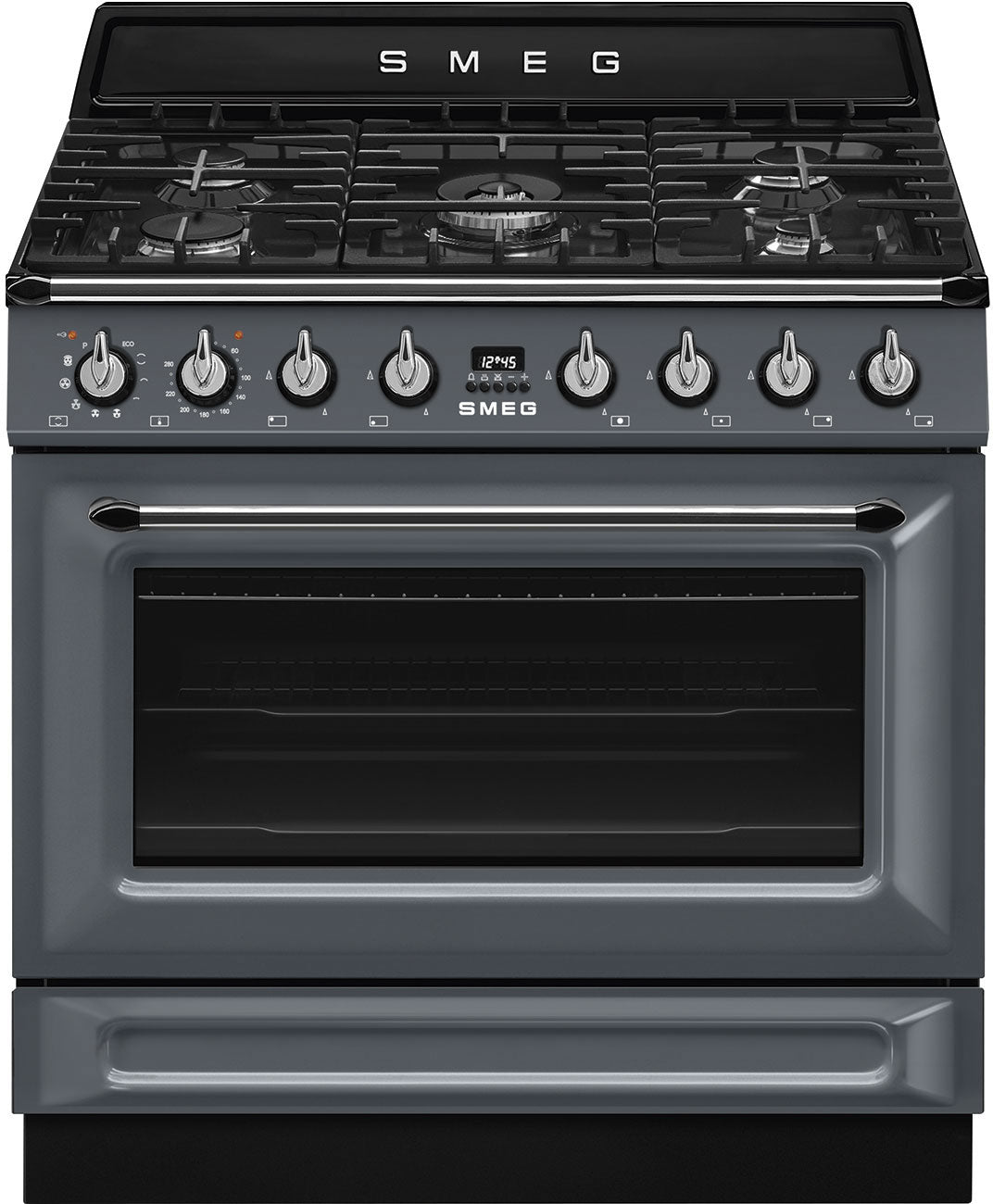 Smeg 90cm Victoria Freestanding Dual Fuel Oven/Stove Slate Grey TRA90GPGR