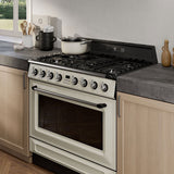 Smeg 90cm Victoria Freestanding Dual Fuel Oven/Stove Cream TRA90GPP