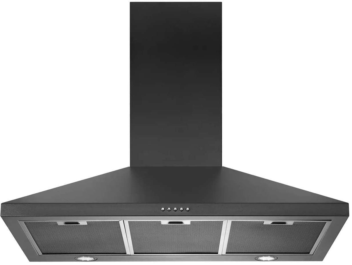 Schweigen 90cm Non-Silent 1080m3/hr Black Wallmount Rangehood TRI-900B