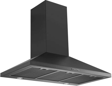 Schweigen 90cm Non-Silent 1080m3/hr Black Wallmount Rangehood TRI-900B
