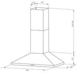 Schweigen 90cm Non-Silent 1080m3/hr Black Wallmount Rangehood TRI-900B