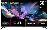 CHiQ 58" 4K QLED Smart Google TV U58QG7L