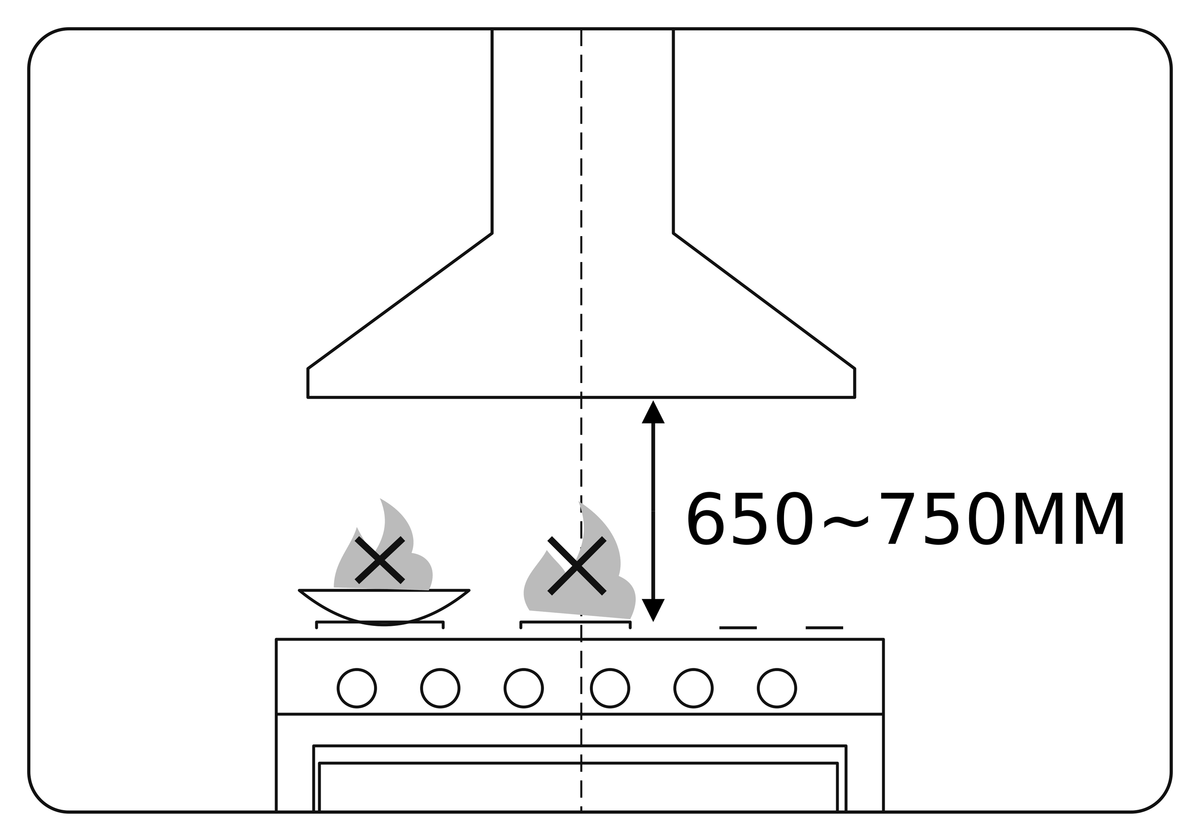 Casa 85cm Undermount Rangehood Black UDMCAD85GB