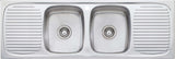 Oliveri Ultraform Double Bowl Inset Sink With Double Drainer UF13D