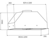 Schweigen 120cm Silent 3200m3/hr Stainless Steel Undermount Rangehood UM-12UMSE