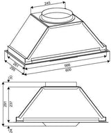 Schweigen 60cm Silent 1600m3/hr Stainless Steel Undermount Rangehood UM1170-6SP