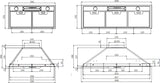 Schweigen 90cm Silent 3200m3/hr Black Undermount Rangehood UM1170-9BSE