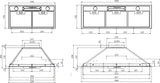 Schweigen 90cm Silent 3200m3/hr Stainless Steel Undermount Rangehood UM1170-9SE