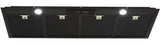 Schweigen 120cm Silent 1600m3/hr Black Deep Undermount Rangehood UM1390-12BSP