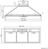 Schweigen 120cm Silent 3200m3/hr StainlessSteel Undermount Rangehood UM1390-12SE
