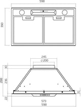 Schweigen 60cm Silent 1600m3/hr Stainless Steel Undermount Rangehood UM1390-6SP