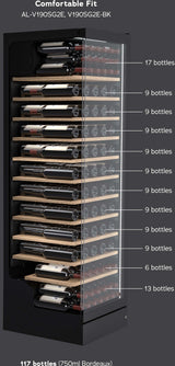 Vintec 198 Bottle Wine Cabinet Fridge V190SG2E-BKLH | Greater Sydney Only