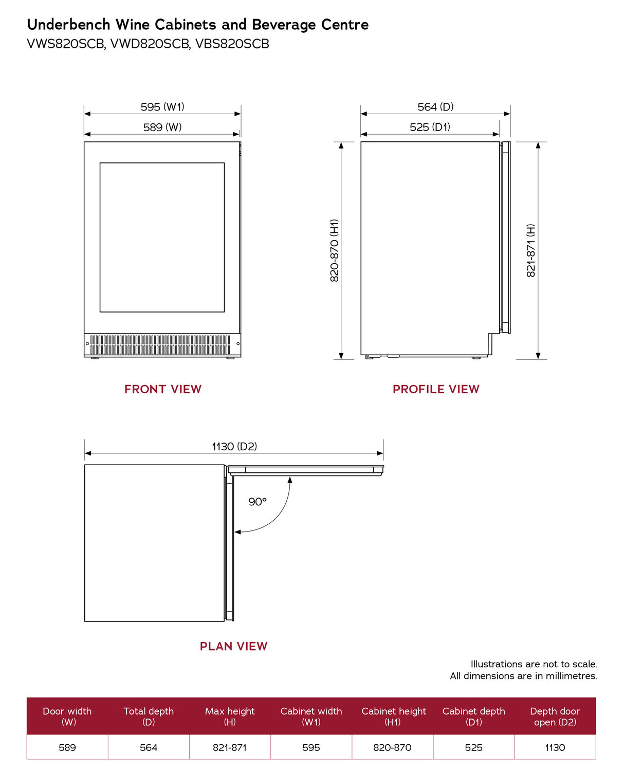 Vintec 41 Bottle Single Zone Wine Fridge VWS820SCB-X