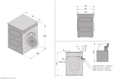 ASKO 9.5kg Steel Seal Front Load Washing Machine White W7956XLW.AU