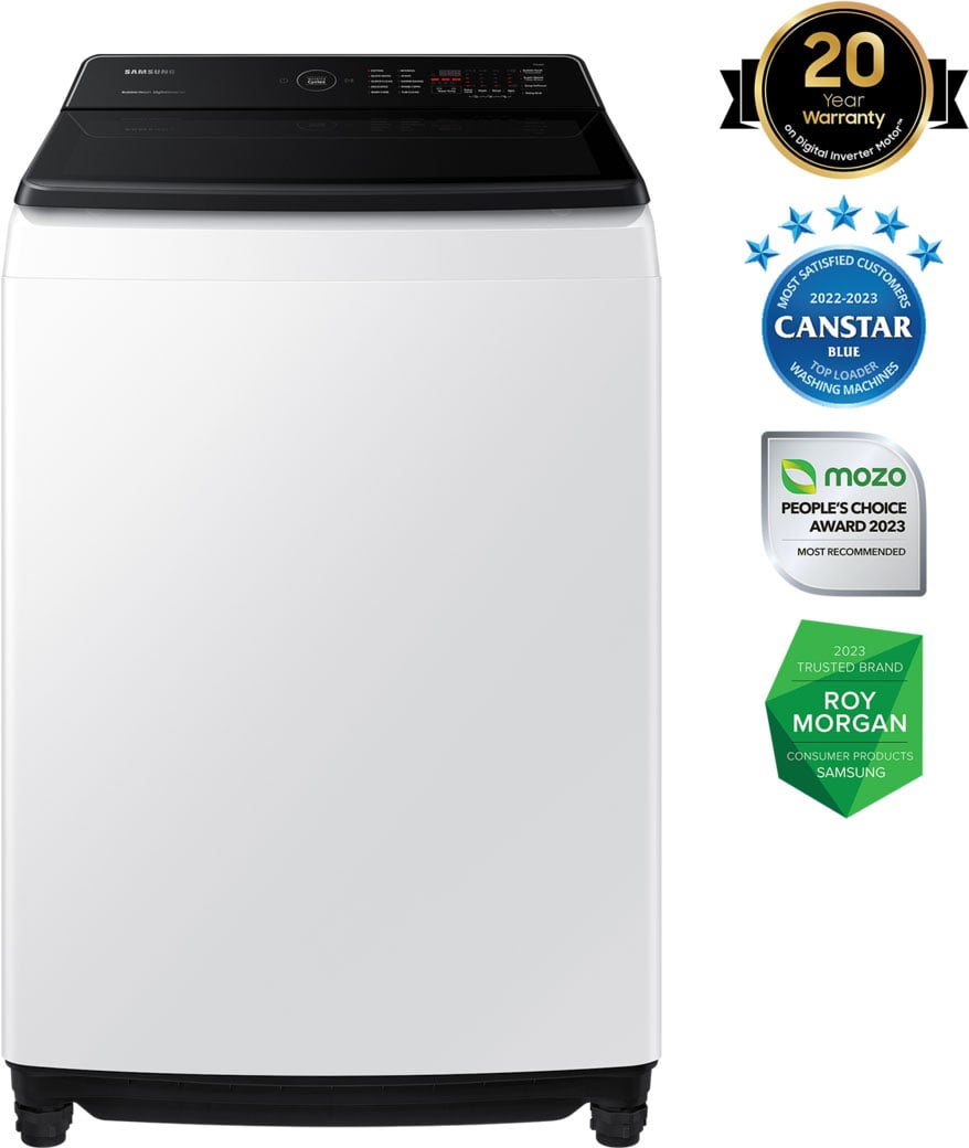 Samsung 9kg Top Load Washing Machine WA90CG6745BW | Greater Sydney Only