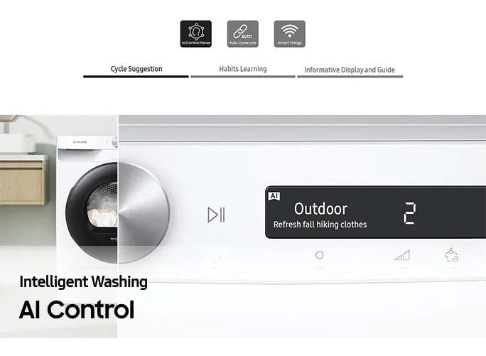 Samsung 9kg/6kg Front Load Wash Dryer Combo WD90T554DBW | Greater Sydney Only