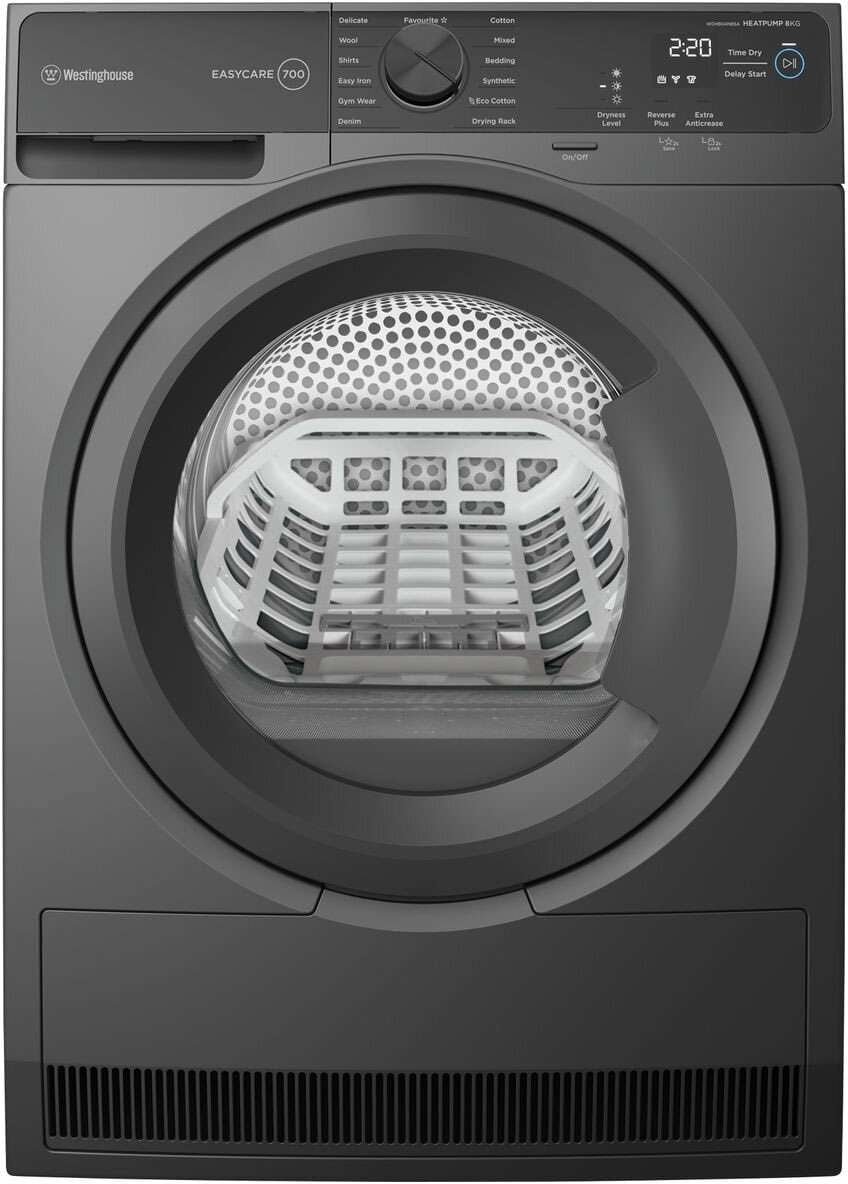Westinghouse 8kg EasyCare 700 Heat Pump Dryer WDH804N8SA | Greater Sydney Only