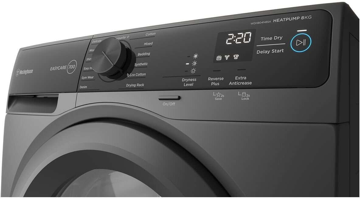 Westinghouse 8kg EasyCare 700 Heat Pump Dryer WDH804N8SA | Greater Sydney Only