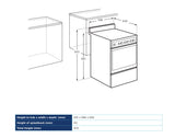 Westinghouse 60cm 80L Dual Fuel Freestanding Oven/Stove WFE616DSC