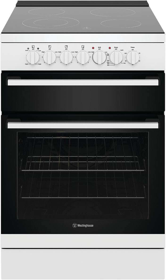 Westinghouse 60cm 80L Electric Freestanding Oven/Stove White WFE642WCB