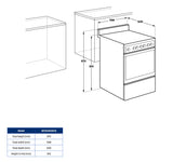 Westinghouse 60cm 80L Electric Freestanding Oven/Stove WFE646DSCB