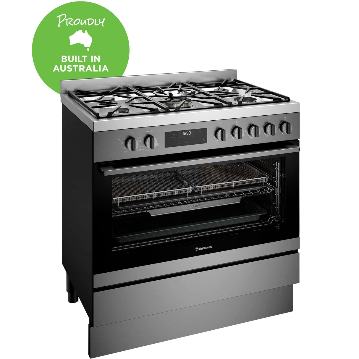 Westinghouse 90cm 125L Dual Fuel Freestanding Oven/Stove WFE9516DD