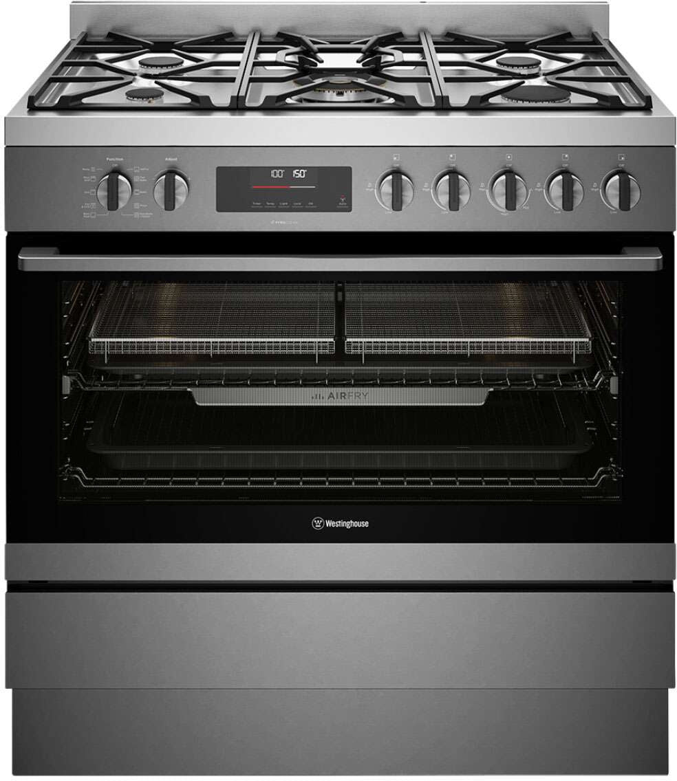 Westinghouse 90cm 125L Dual Fuel Pyrolytic Freestanding Oven/Stove WFEP9717DD