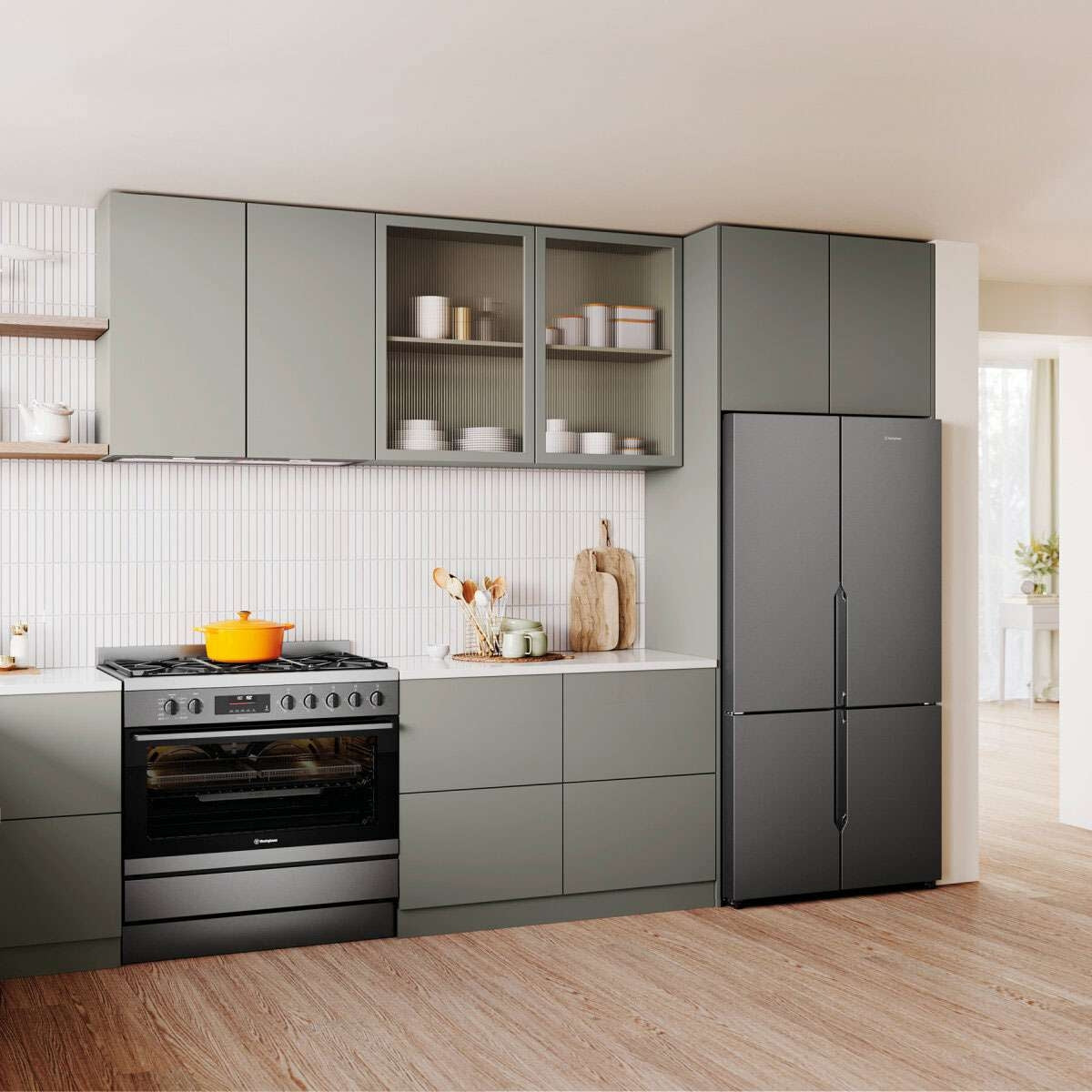 Westinghouse 90cm 125L Dual Fuel Pyrolytic Freestanding Oven/Stove WFEP9717DD