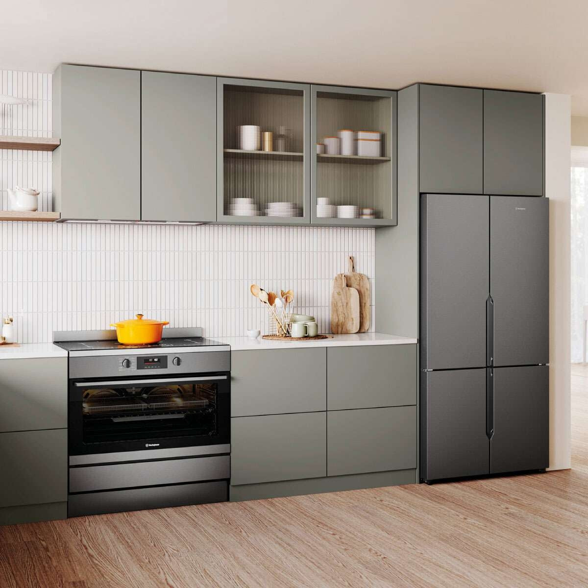 Westinghouse 90cm 125L Induction Pyrolytic Freestanding Oven/Stove WFEP9757DD