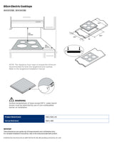 Westinghouse 60cm 3 Zone Black Ceramic Glass Electric Cooktop WHC633BE
