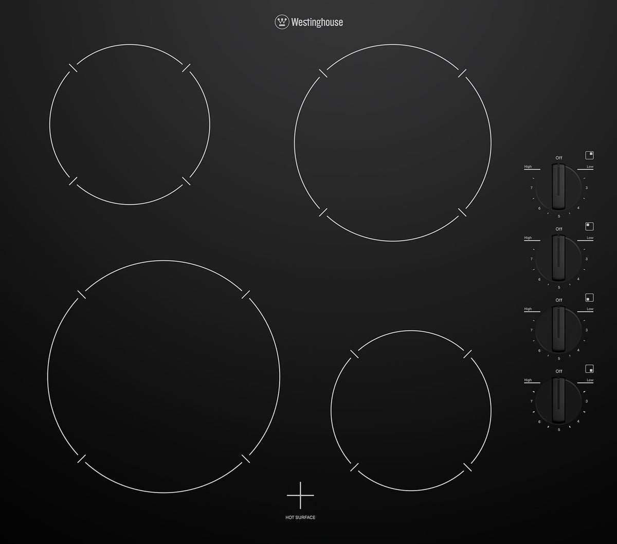 Westinghouse 60cm Black Ceramic Glass Electric Cooktop WHC642BE