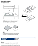 Westinghouse 60cm 4 Zone Black Ceramic Glass Electric Cooktop WHC643BE