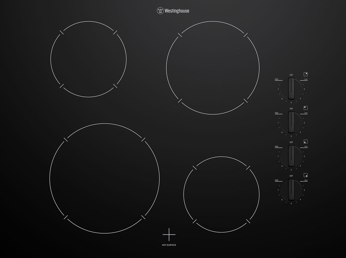 Westinghouse 70cm Black Ceramic Glass Induction Cooktop WHC742BE